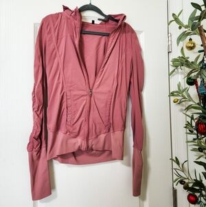 P'tula Pink Zip Up Workout Jacket With Hood